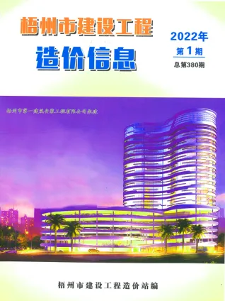 2022年梧州市造价信息期刊封面
