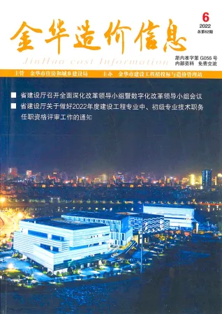 2022年金华造价信息期刊封面