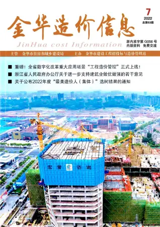 2022年7月金华造价信息期刊封面
