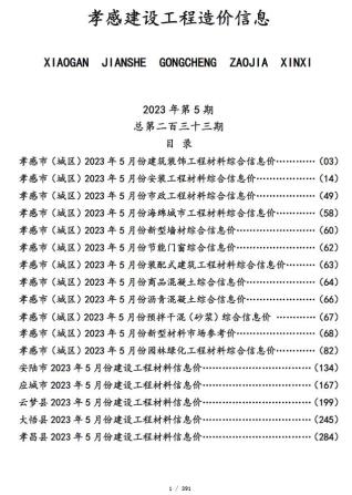 2023年5月孝感电子版