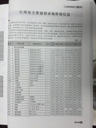 台州2015信息价电子版
