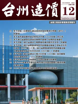 2023年12月台州造价信息期刊封面