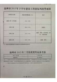 温州2015年7期造价信息电子版