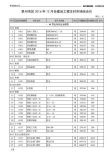 泉州2016年12期造价信息电子版