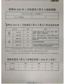 温州2016年1期造价信息电子版