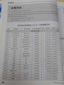 金华2016年1期造价信息电子版