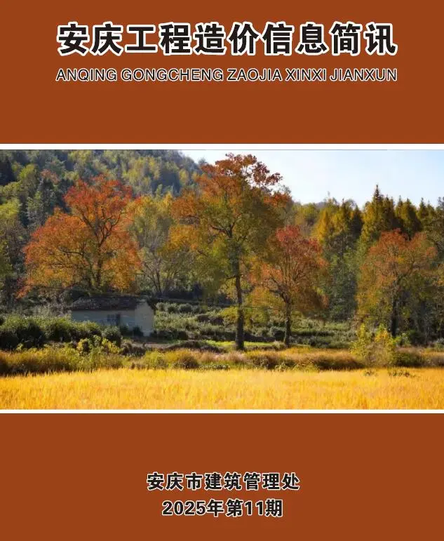 安庆市2025年11月造价信息PDF期刊