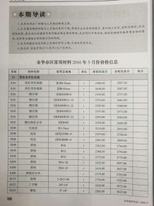 金华2016年5期造价信息电子版