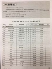 金华2016年6期造价信息电子版