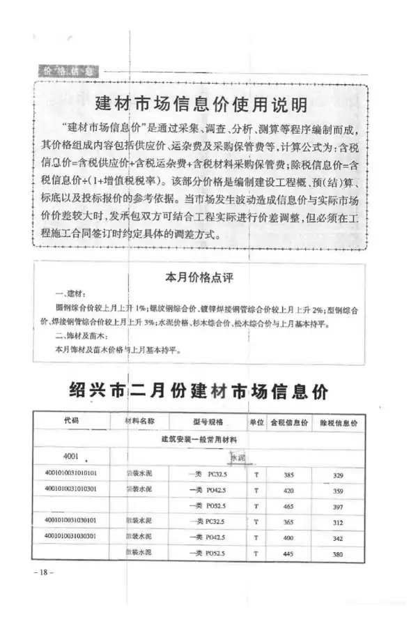 绍兴市2017年2期信息价PDF扫描件