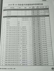 嘉兴2018年10期造价信息电子版