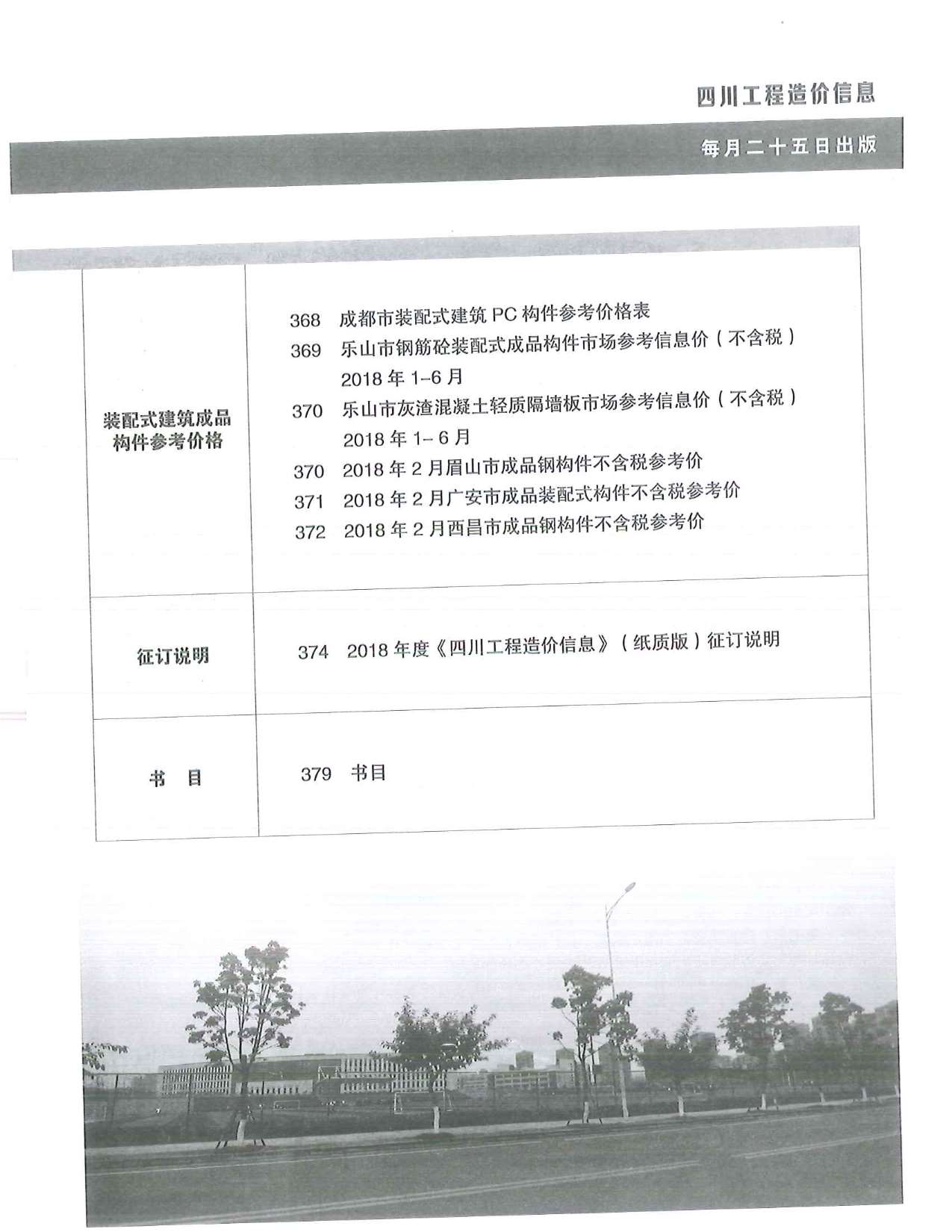 四川省2018年3月工程造价信息价