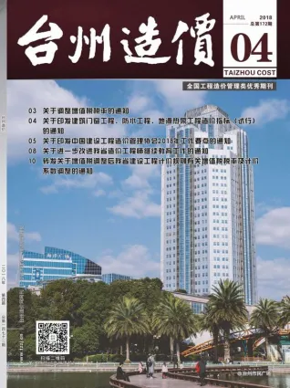 2018年第4期台州造价信息期刊封面