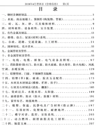 普洱2018年第4期造价信息期刊封面