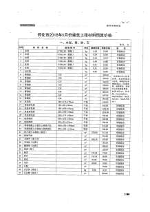 怀化2018年5期造价信息电子版
