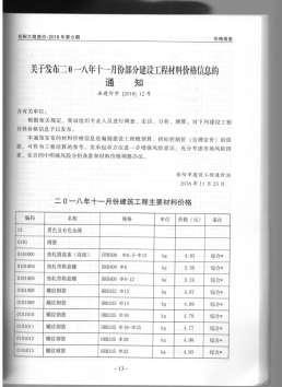 岳阳2018年6月造价信息