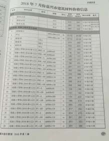 嘉兴2018年7期造价信息电子版