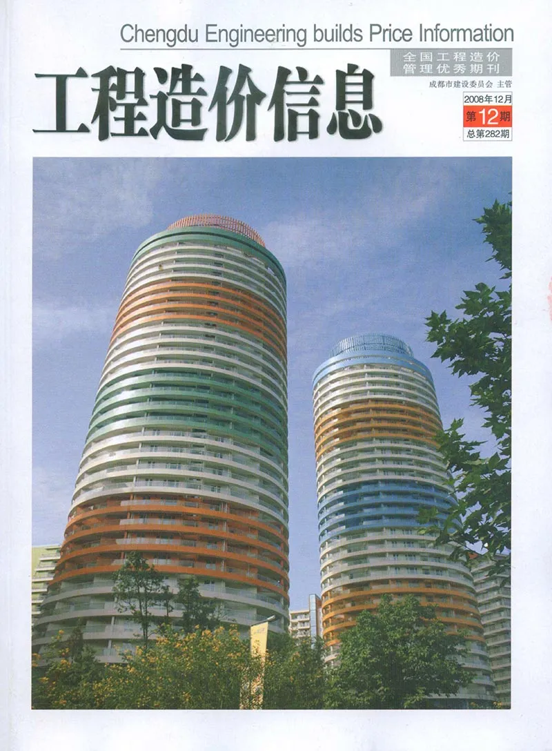 2008年12月成都造价信息期刊封面