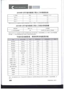 宁波2019年1期造价信息电子版