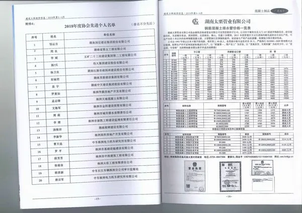 2019年2期株洲厂商信息价PDF扫描件