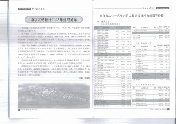 南京市2019年6期信息价PDF扫描件