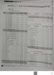 南京2019年8期造价信息电子版
