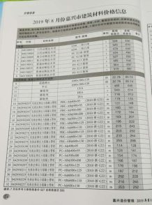 嘉兴2019年8期造价信息电子版
