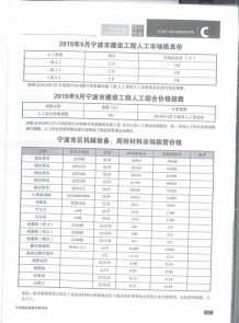 宁波2019年9期造价信息电子版