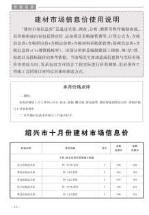 绍兴2020年10期造价信息电子版