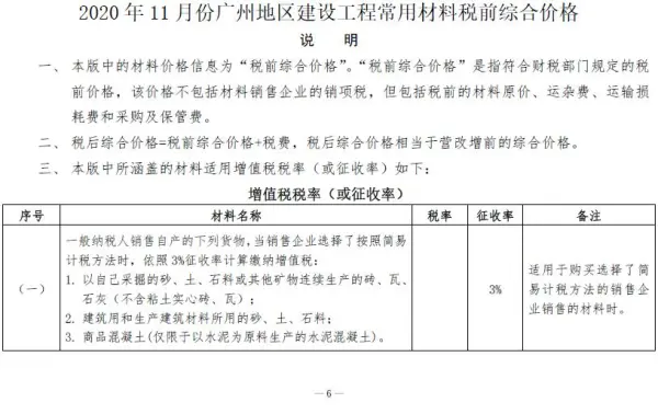 广州市2020年11月信息价PDF扫描件