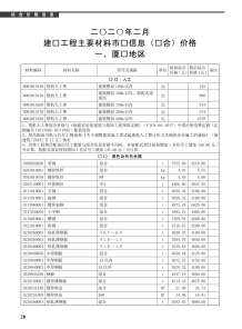 厦门2020年2期造价信息电子版