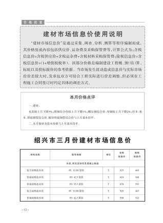 绍兴建设工程造价管理信息2020年3月