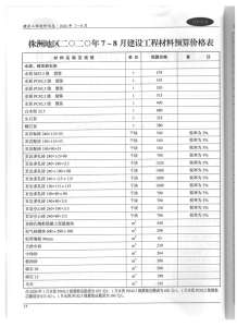 株洲2020年4期造价信息电子版