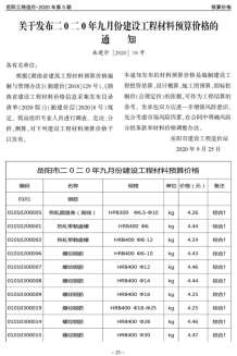 岳阳2020年5期造价信息电子版