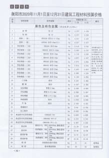 衡阳2020年6期造价信息电子版