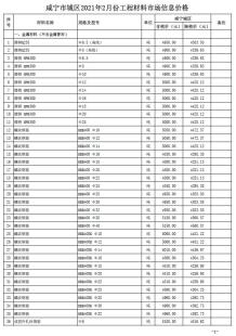咸宁2021年2月造价信息电子版