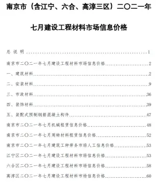 2021年南京造价信息期刊封面