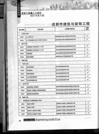 成都市2013年10月造价信息PDF期刊