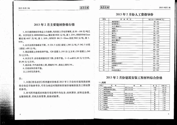 青岛市2013年2期信息价PDF扫描件