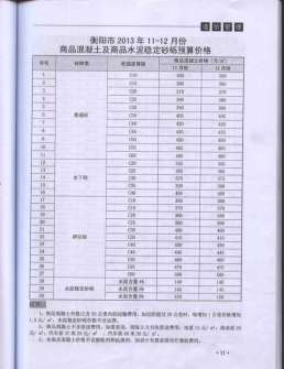 衡阳2013年6月造价信息